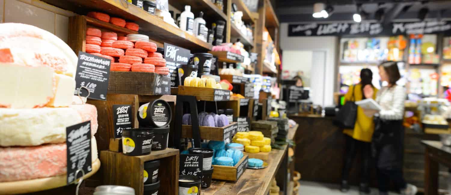 Inside a Lush store